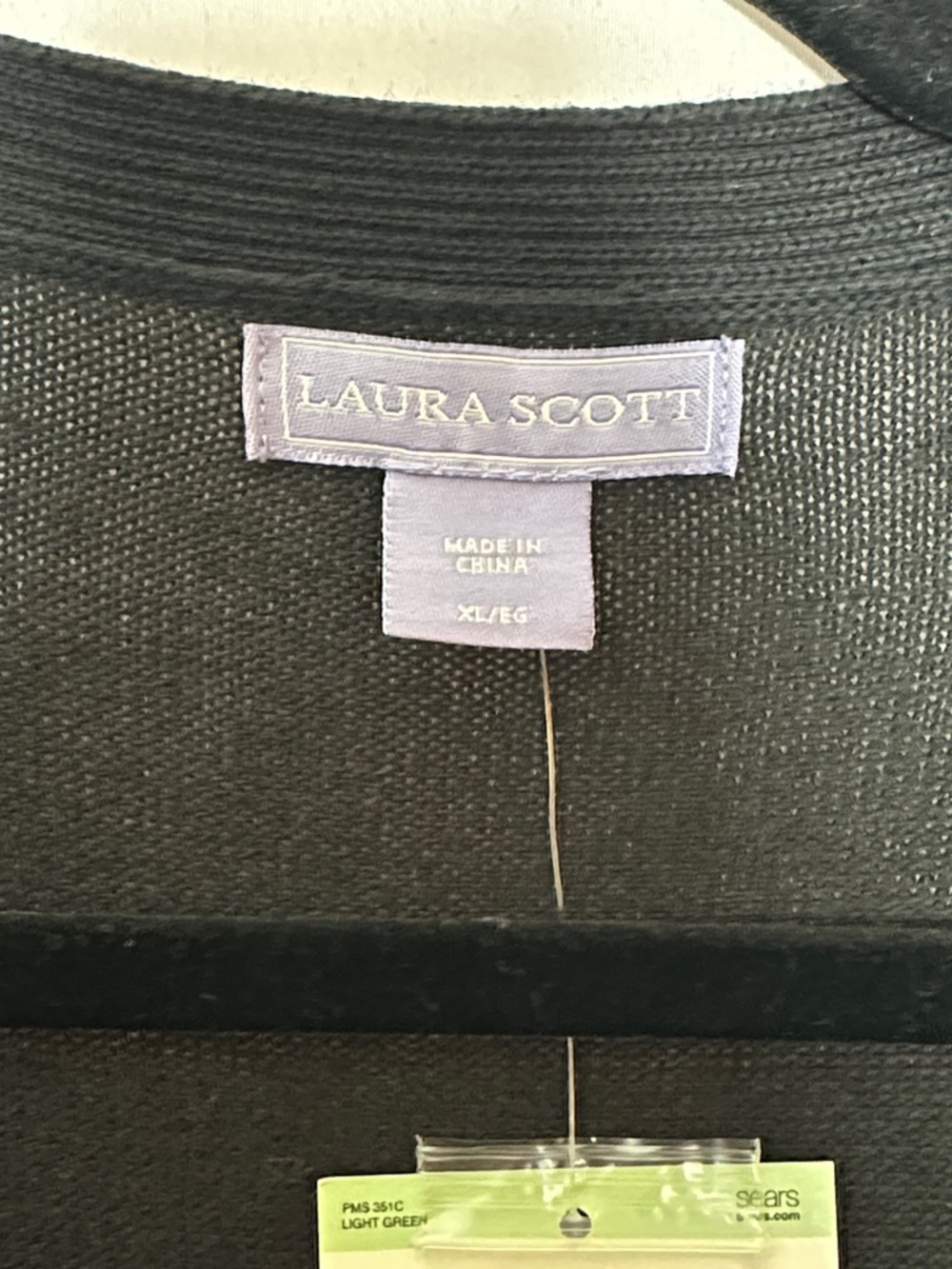 NWT Laura Scott Black Open-Front Cardigan with Pockets - Picture 5 of 6